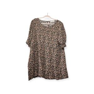 Women’s NWOT Natural Life floral, puff sleeve, relaxed dress, size XXL